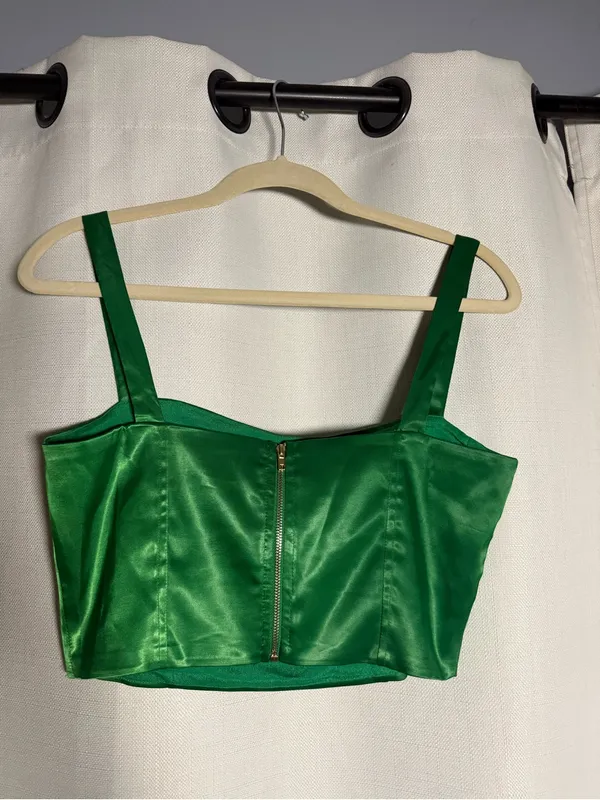 Superdown from REVOLVE Tiana Bustier Kelly Green Crop Top Size Small - Image 5