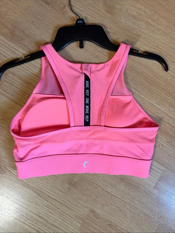 Zyia High-Neck Crop Tank in Bright Pink - Image 2