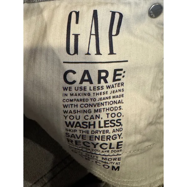 Gap Jeans Women 26 Gray Denim‎ Vintage Slim Sky High Ankle Raw Hem Streetwear - Image 10