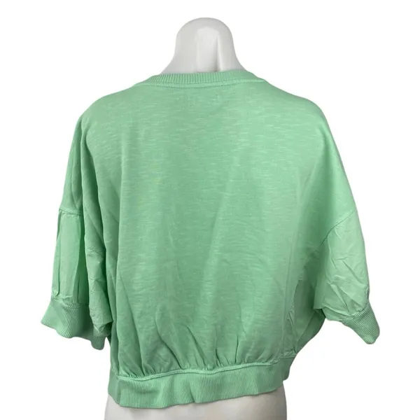 Anthropologie Pilcro Women's Green Dolman Half Sleeve Sweatshirt Blouse Top Sz L - Image 3