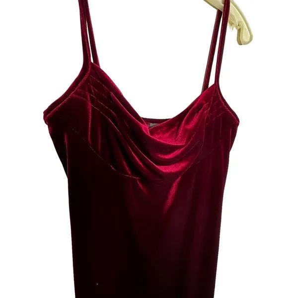 Vintage Teddi Evening Red‎ Velvet Long Dress - Image 4