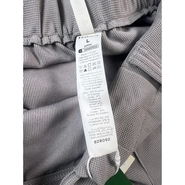 Halara Womens L Petite Gray Wide Leg Pants High RiseStretch NWT828092 PANTS ONLY - Image 6