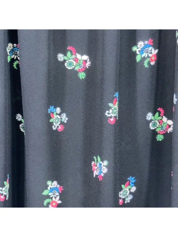 LOFT Outlet Navy Floral Flutter Sleeve Blouse M - Image 3