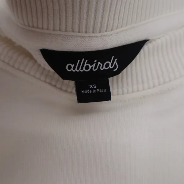 Allbirds Womens R&R Sweatshirt Cream White Organic Cotton Hemp XS - Image 3
