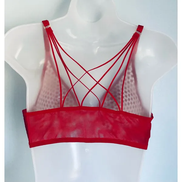 Victoria's Secret Bra Unlined NWOT Red Semi Sheer 36C Valentine's - Image 3