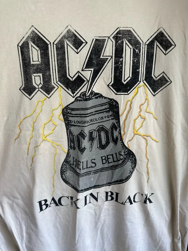 2024 ACDC Back in Black T Shirt White Size L - Image 2