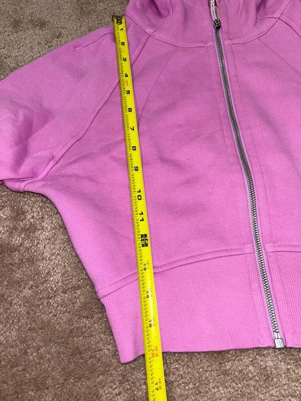 Lululemon Scuba Full-Zip Cropped Hoodie Dahlia Mauve - Image 5