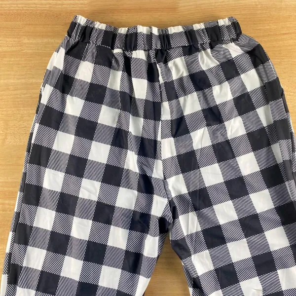 Source Unknown NWOT Soft Plaid Gingham Black & White Long Pants Pajamas M - Image 2