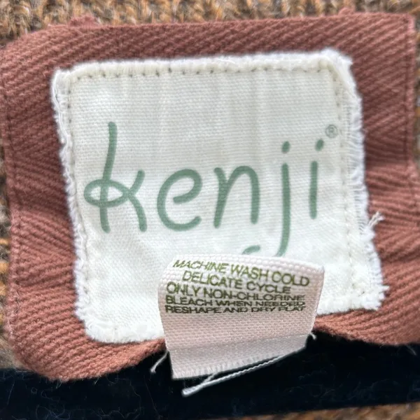 Kenji Women's Wool Blend Chunky Marled Knit Button Cardigan Sweater Y2K Sz‎ L - Image 4