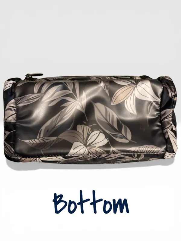 Lug Trolley Cosmetic Case Tropical Multi Palm Leaves Floral Makeup Bag - Image 6