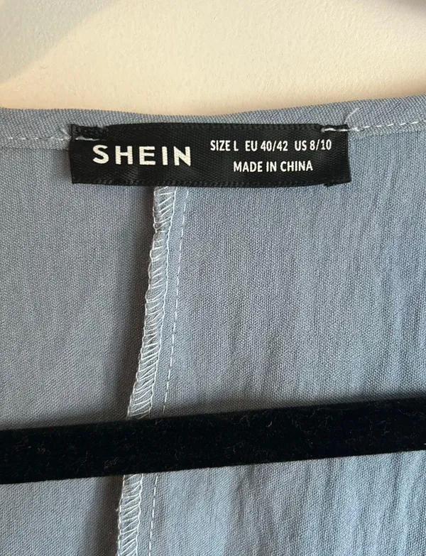 SheIn Blue Wrap Dress - Image 7