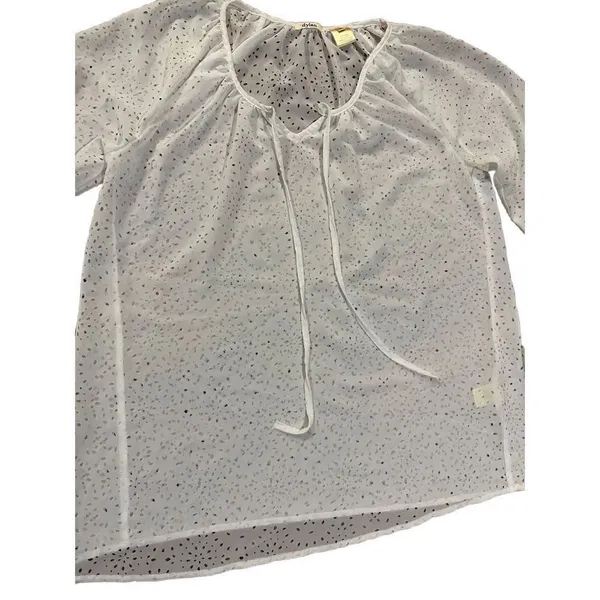 Anthropologie Dylan white‎ eyelet blouse sz M - Image 4
