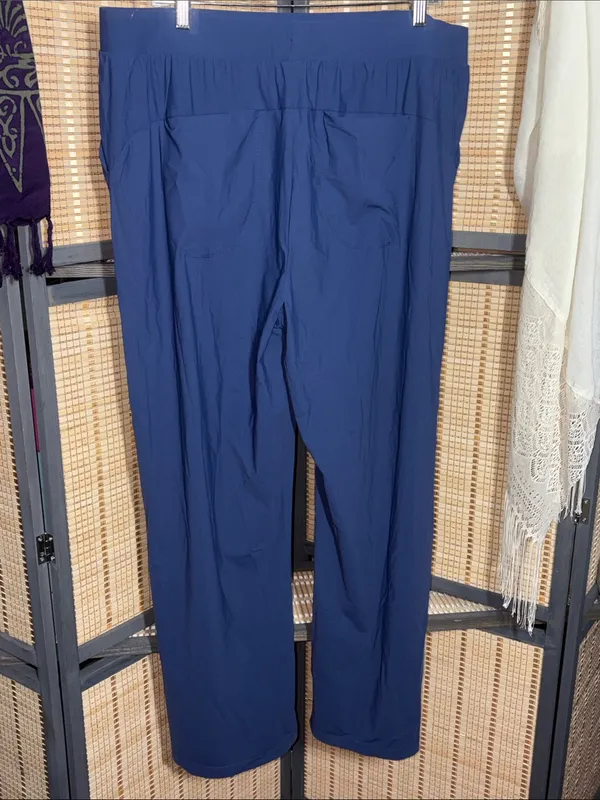 Women's Navy Wide-Leg Drawstring Pants - Image 4