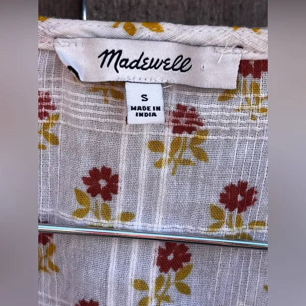 Madewell Sophia short - sleeve Top in wild calendula block print - Image 13