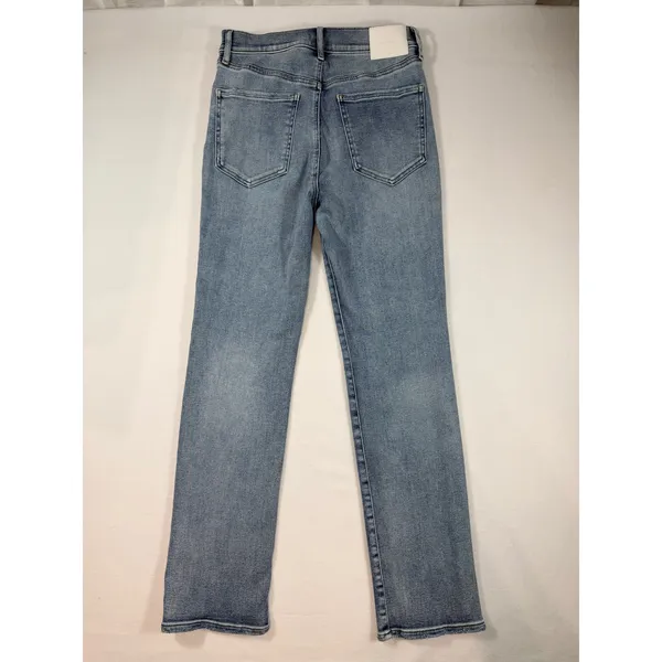 Express Womens 90s Slim Super High Rise 10R Blue Jeans Distressed Denim - Image 3
