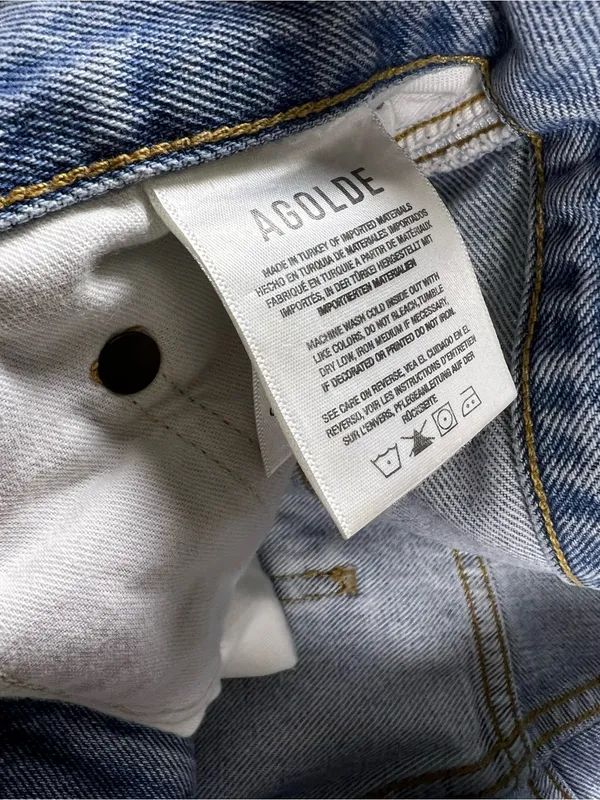 Agolde Pinch High Rise Straight Denim Blue Jeans Size 32 - Image 10