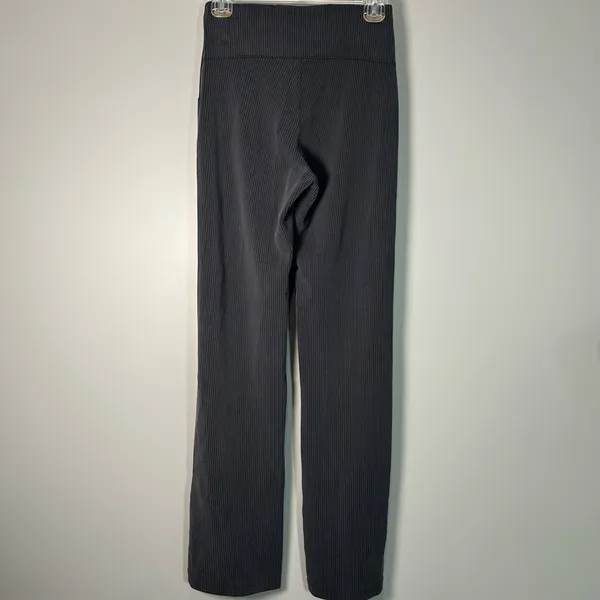 Lululemon Ribbed Softstreme Dark Gray Zip-Leg High-Rise Pants Women's Size 4 - Image 4