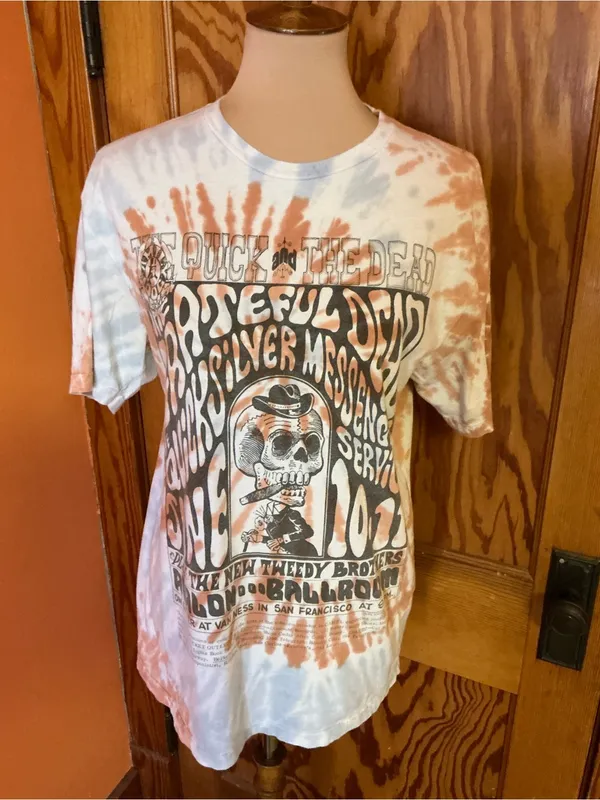 Grateful Dead Quick The Dead Tie Dye Graphic T Shirt Life Clothing Co Large - Image 6