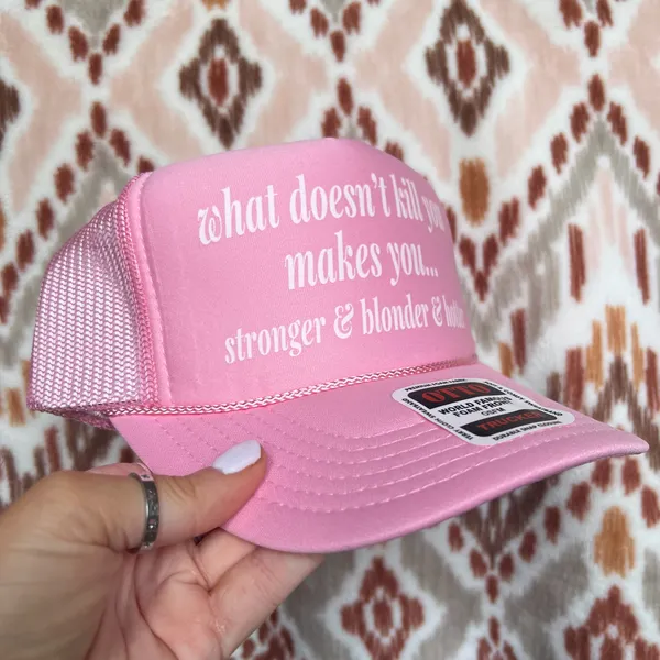 Megan Mooney trucker hat Pink - Image 2