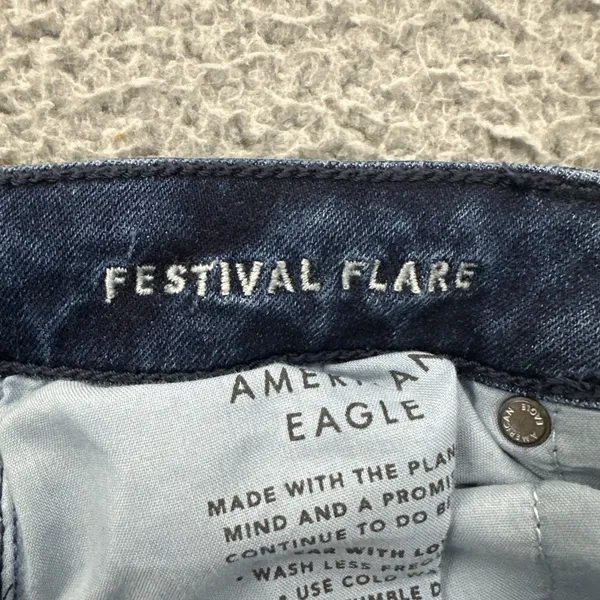 American Eagle Festival Flare Jeans High Rise Boho Retro Women's 10 x 31 - Image 5