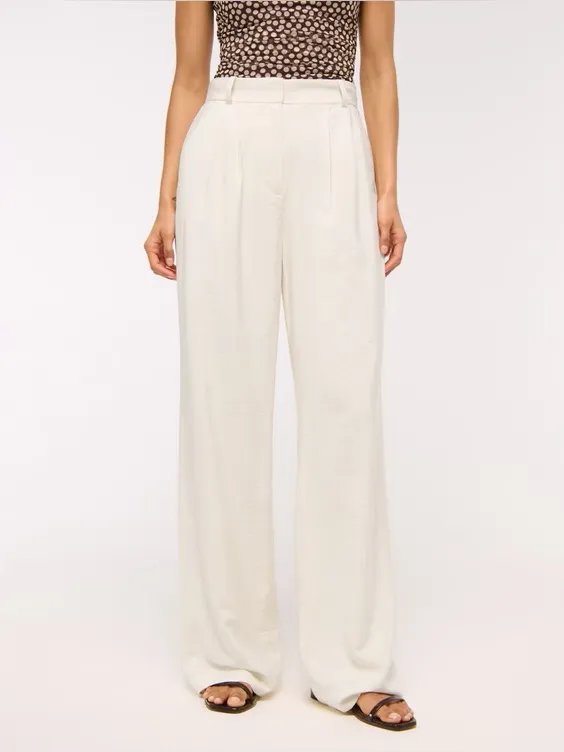 Abercrombie & Fitch Sloane Crepe Tailored Wide Leg Pant Size 31/12 R - Image 4