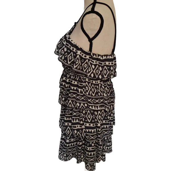 Mi Amore Y2K Boho Dress Sz M Festival Ruffle Convertible Straps Coachella Indie - Image 4