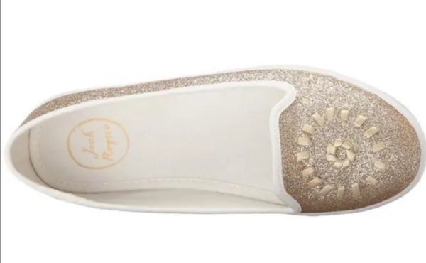 Jack Rogers Mila Gold Glitter Slip Ons 9 - Image 3