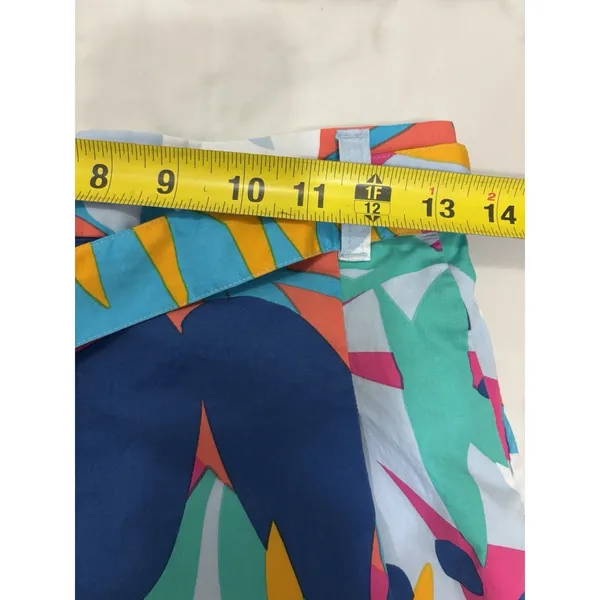 J.Crew Tropical Floral Print Tie-Waist Poplin Shorts Size 0 - Image 4
