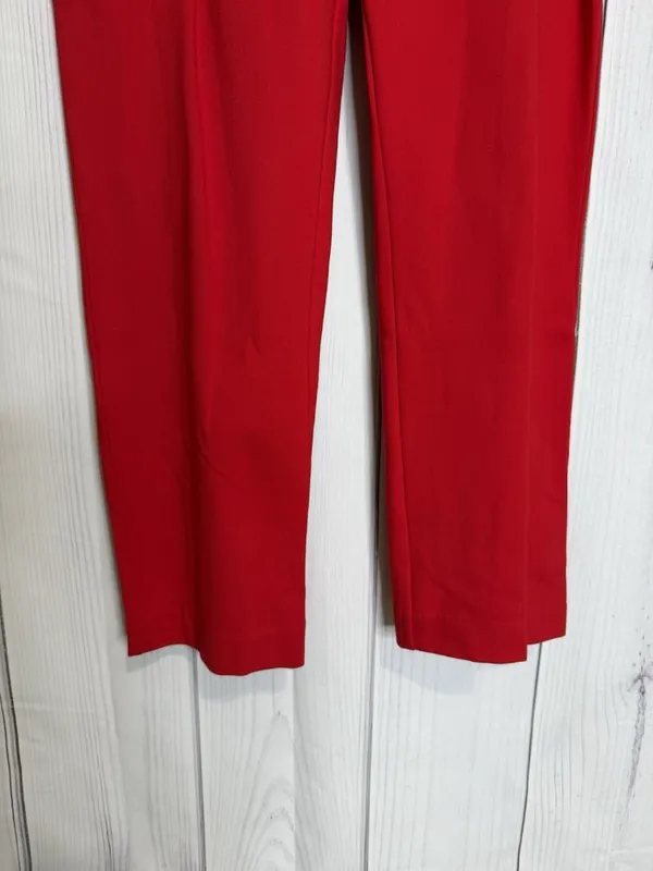 NWT Skies Are Blue Trouser Pants Elastic Waist Red Sz L (34x27) High Rise NEW - Image 3