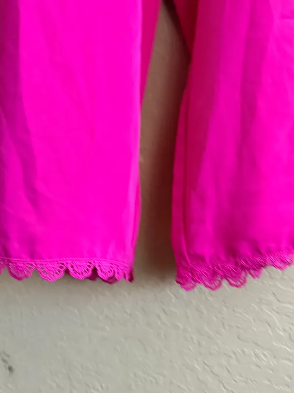 Sugarlips Hot Pink Lace-Trim Jumpsuit - Image 3