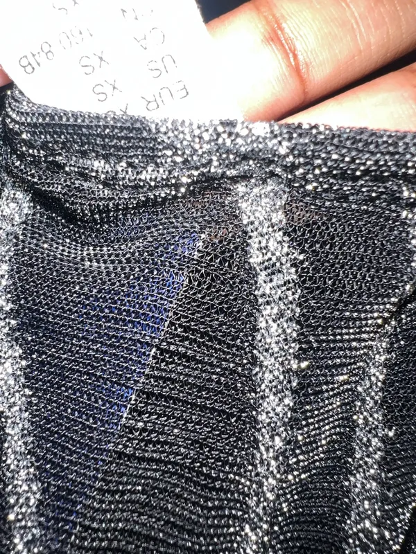 Black Midi Dress with Silver Size XS - Image 5