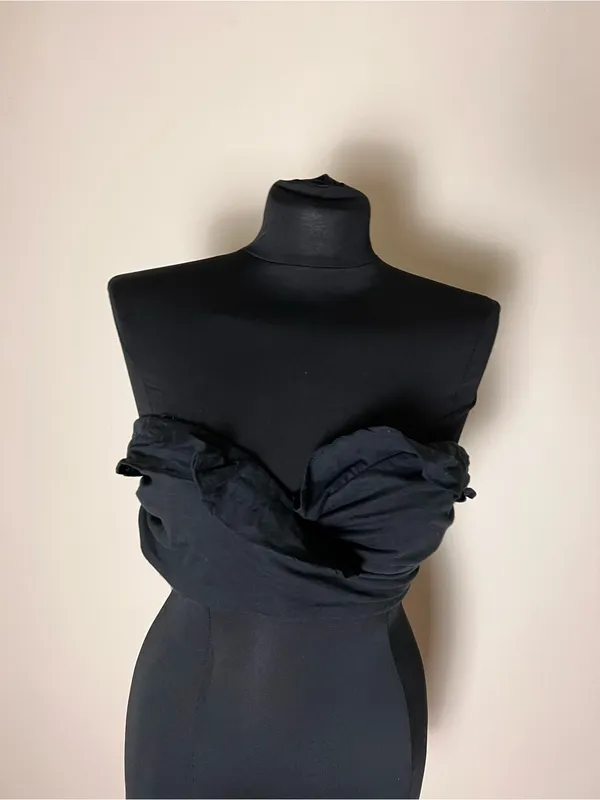 Anthropologie Black Strapless Twist-Front Women’s Top NWT - Image 2