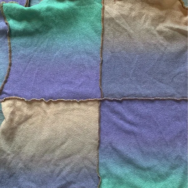 Jaded London oversized patchwork lightweight knitted hoodie wool blend 4 - Image 9