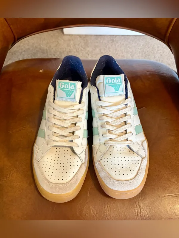 Gola Eagle '86 Sneakers light Blue and White womens size 10 terry towel lining - Image 2