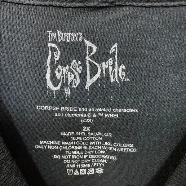 The Corpse Bride Emily & Victor Tim Burton T-Shirt 2XL - Image 4