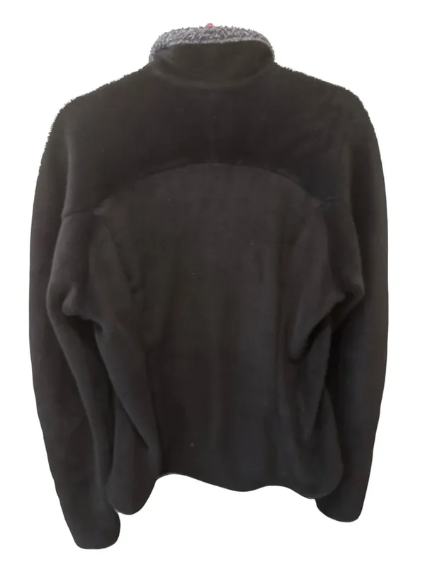 Patagonia Regulator R2 Fleece Full Zip Jacket Sz L Black/Gray Teal Trim Cozy - Image 4