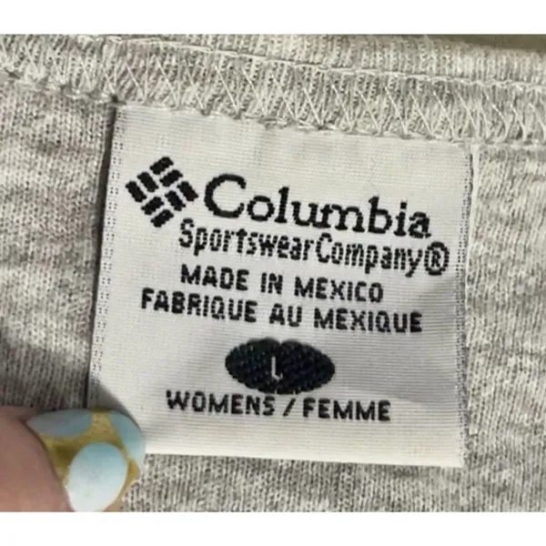 Vintage Columbia Women's Gray Ribbed Knit Cardigan Sweater Size L Button Down - Image 13