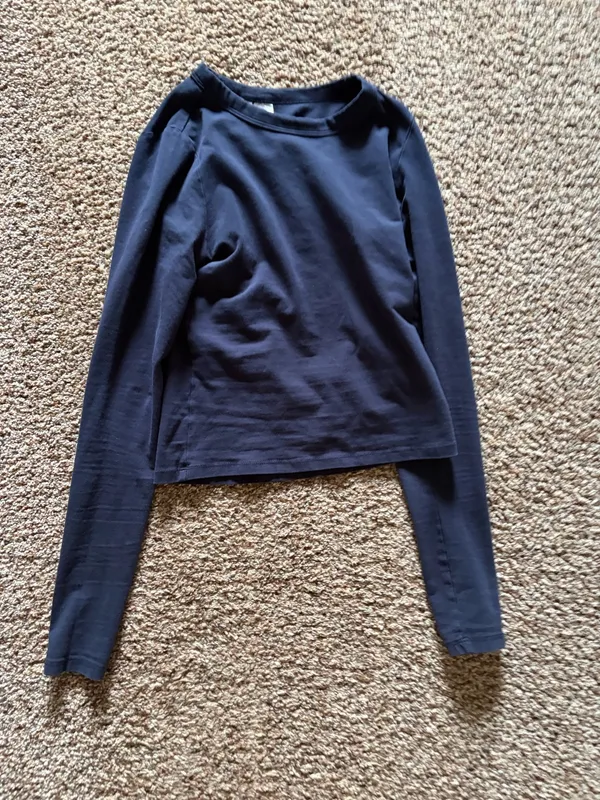 Navy H&M Long Sleeve Top - Image 3