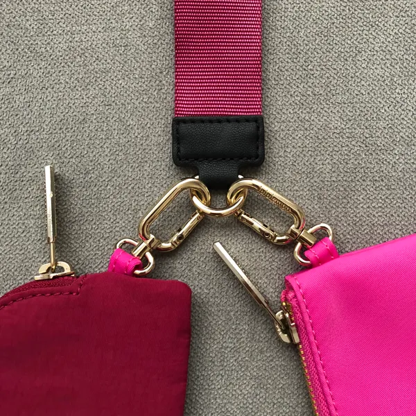 Lululemon Dual Pouch Wristlet Sonic Pink/Pomegranate/Black - Image 11