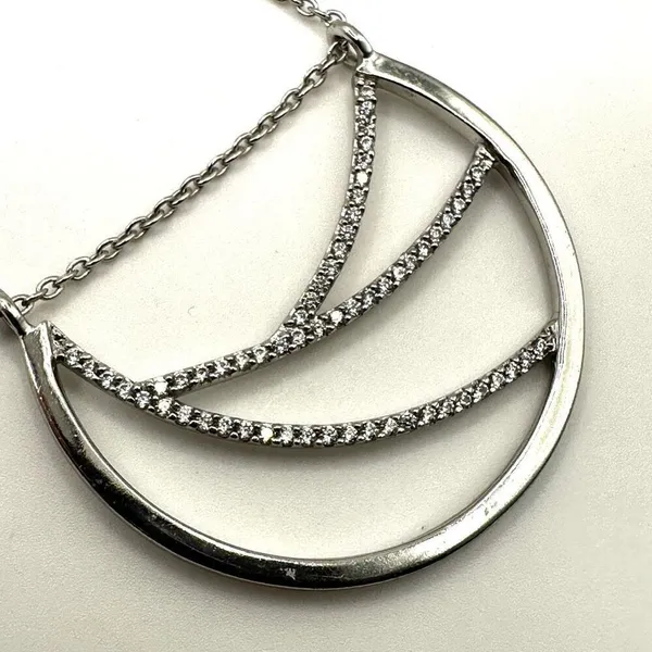 Lauren Conrad silver tone rhinestone pendant necklace - Image 6