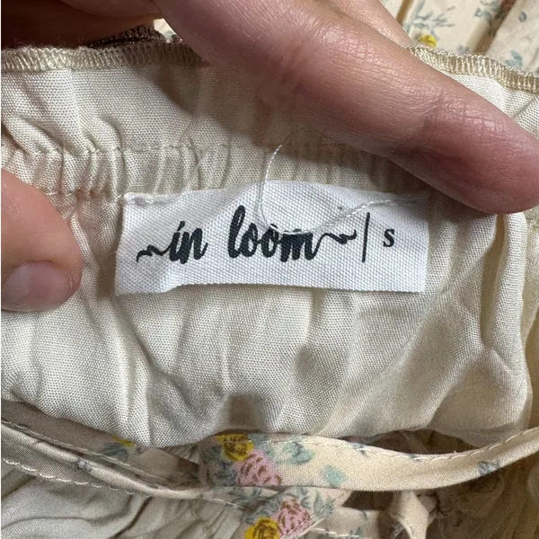 In Loom Floral Smocked Maxi Dress Tie Strap Cottagecore Tuckerknuck Style S - Image 9