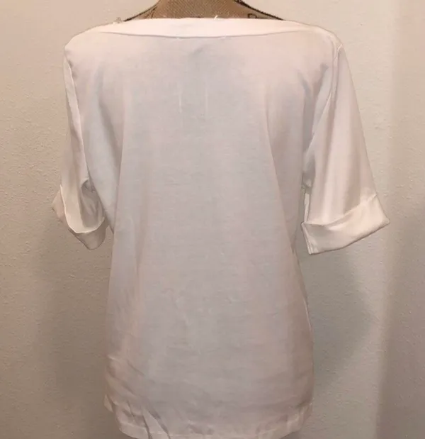 Karen Scott NWT  White Boat Neck Top *PRICE IS FIRM* - Image 2