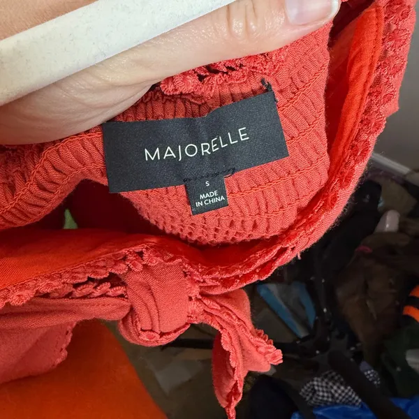 Majorelle Joyce Linen Blend Romper in Red Sz S EUC Summer Sexy Beachy Date - Image 9