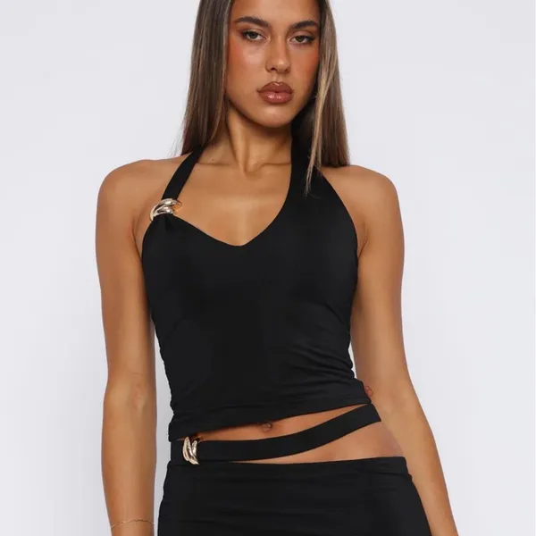 White Fox Broken Hearted Halter Top - Image 3