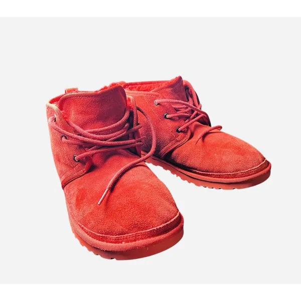 UGG Neumel Samba Red Chukka Boots‎ Men 11 Lace-Up NICE - Image 2