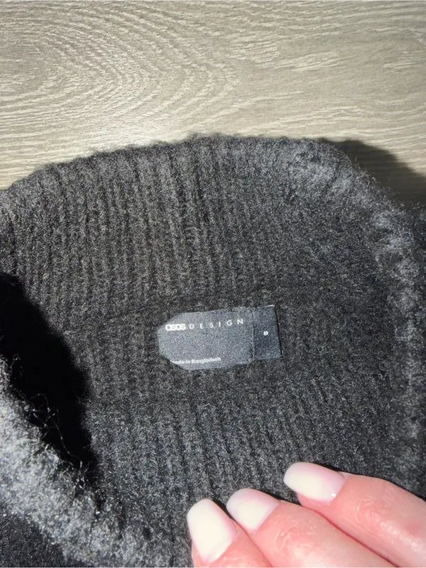 Topshop Black Ribbed Turtleneck Sweater - Image 3