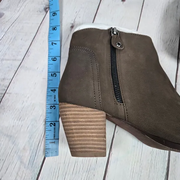 Diba Womens Taupe Sequoia Suede Leather Block Stack Heel Booties‎ 8.5 - Image 11