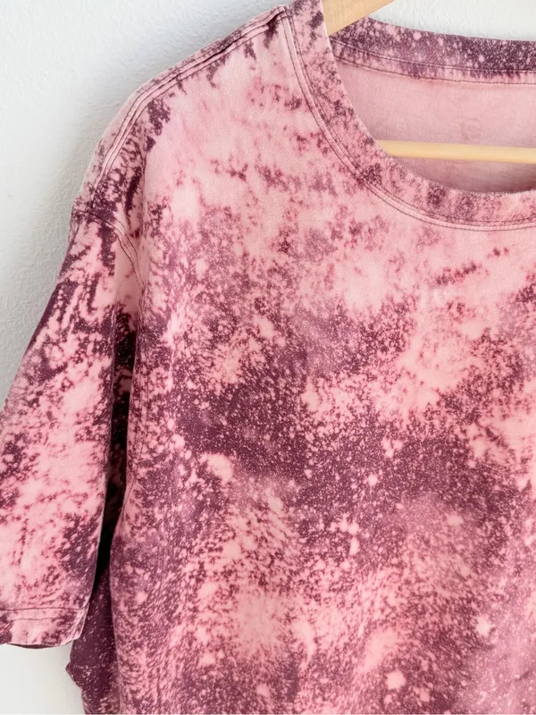 Custom Bleached Pocket Tee Pink Size XXL - Image 8
