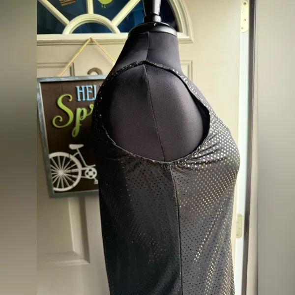 Vintage Y2K Hypnotik black disco mirror sleeveless mini tank dress, size large - Image 8