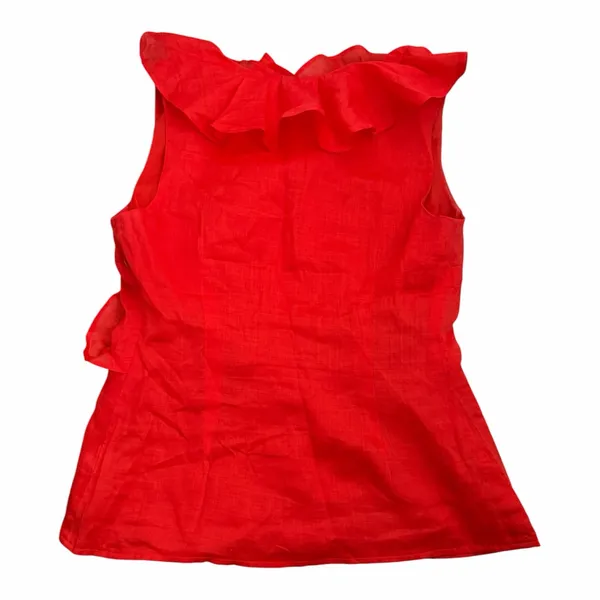 Boden Red Ruffled Sleeveless Top Size 8 - Image 2